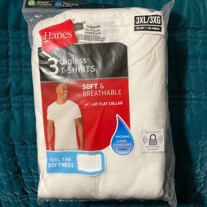 Hanes 3XL tagless tshirts, short sleeve, round neck, NIP